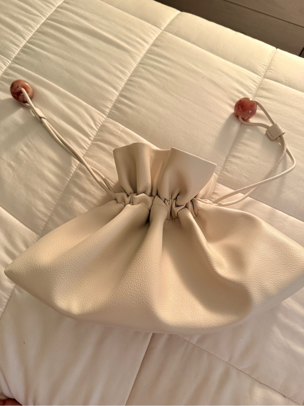 ASOS Cream Pebble Drawstring Bag
